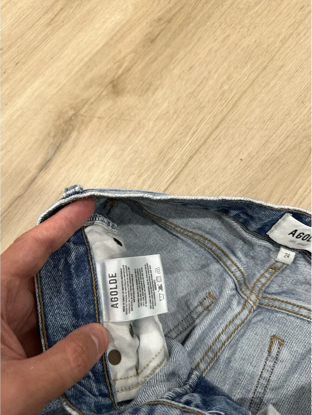Agolde Amber Straight Jeans Blue Size 24